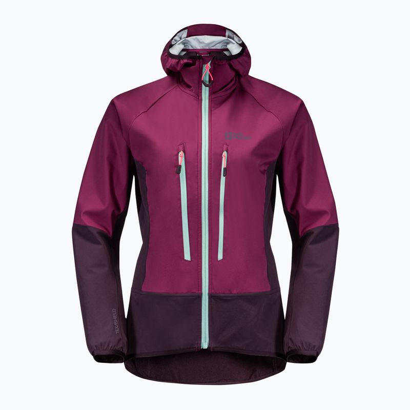 Jack Wolfskin Alpspitze Hoody moteriška slidinėjimo striukė violetinė 1307391_1014 9