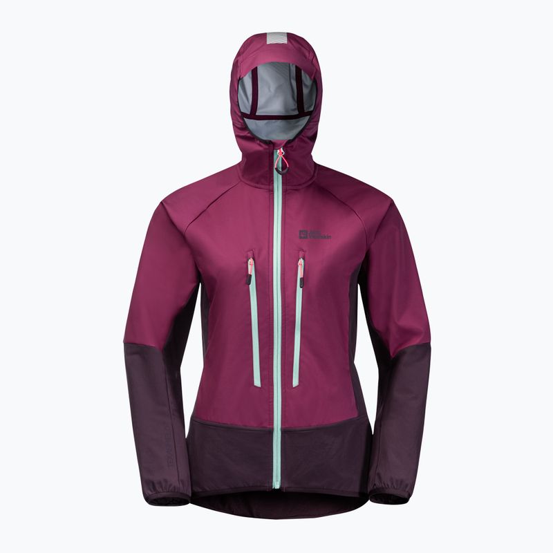 Jack Wolfskin Alpspitze Hoody moteriška slidinėjimo striukė violetinė 1307391_1014 10