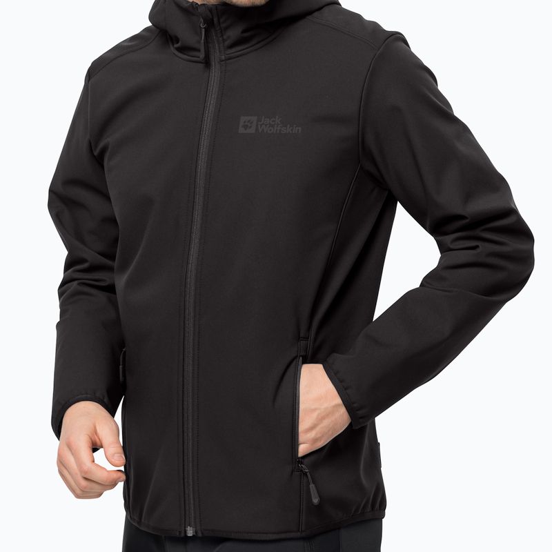 Jack Wolfskin Bornberg Hoody vyriška softshell striukė juoda 1307471_6000 4