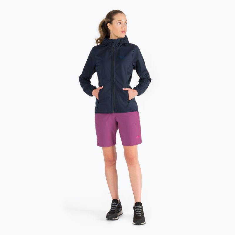 Jack Wolfskin moteriška softshell striukė Windhain Hoody navy blue 1307481_1010 2