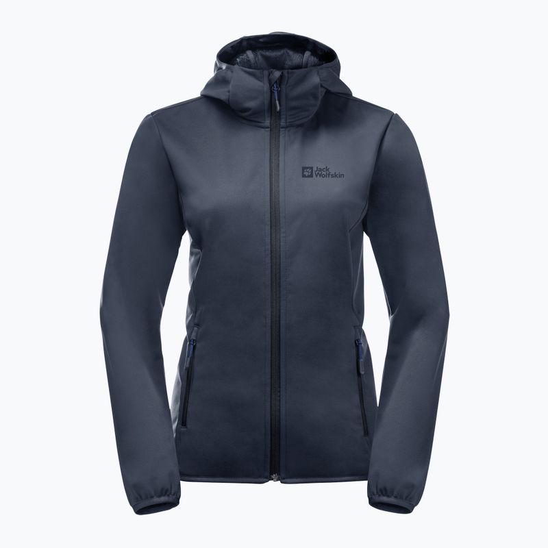 Jack Wolfskin moteriška softshell striukė Windhain Hoody navy blue 1307481_1010 9