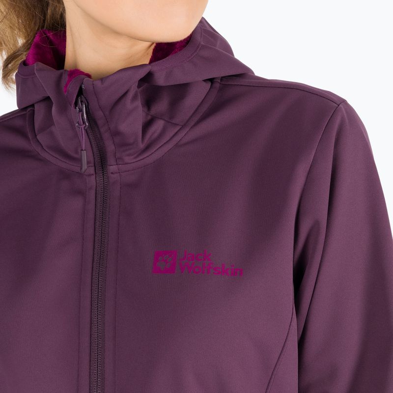 Jack Wolfskin moteriška softshell striukė Windhain Hoody purple 1307481 6