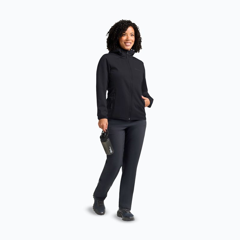Moteriška softshell striukė Jack Wolfskin Windhain Hoody black 2
