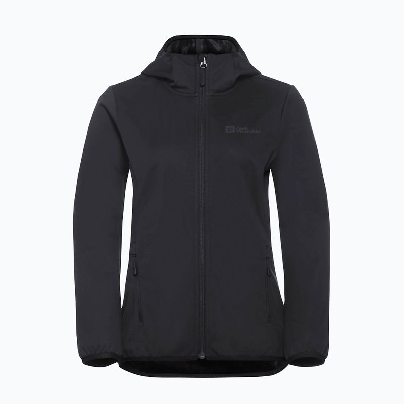 Moteriška softshell striukė Jack Wolfskin Windhain Hoody black 8