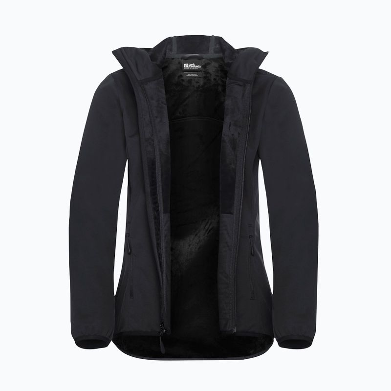Moteriška softshell striukė Jack Wolfskin Windhain Hoody black 10