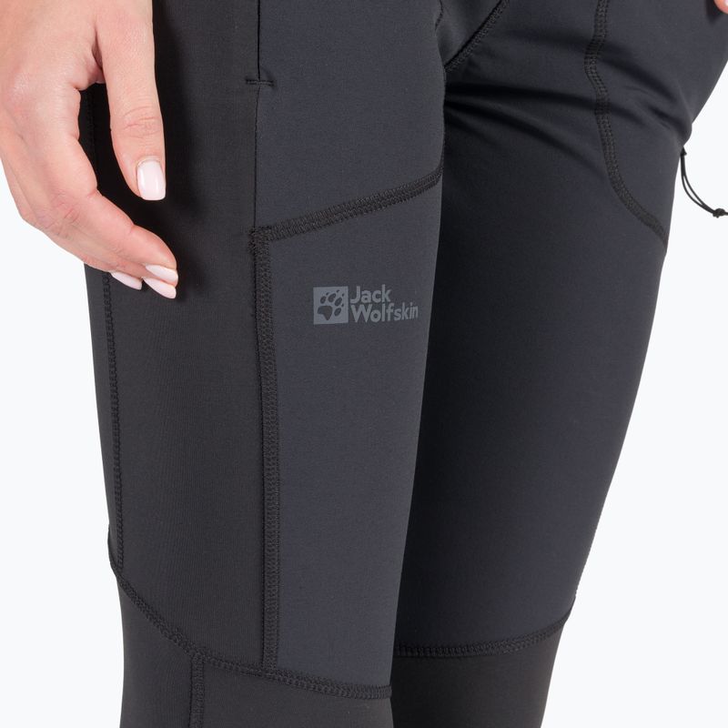 Jack Wolfskin moteriškos pėdkelnės Salmaser Tights black 1507781_6000_005 6