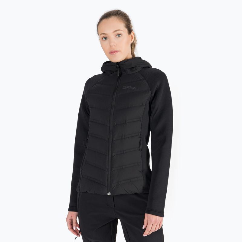 Jack Wolfskin moteriška Tasman Down Hybrid striukė juoda 1707273_6000_005