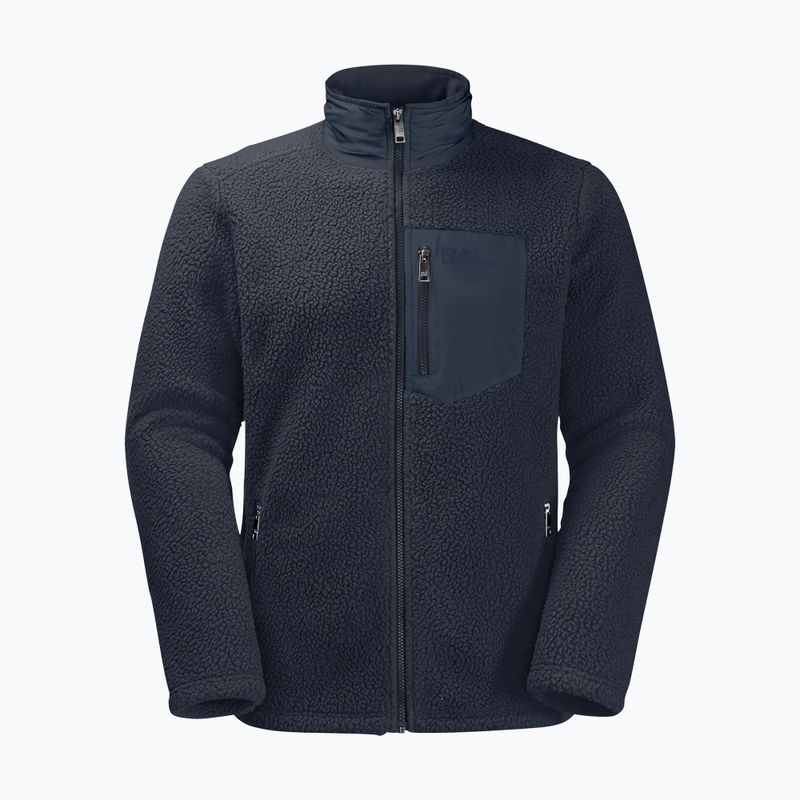 Jack Wolfskin vyriški vilnoniai marškinėliai Kingsway tamsiai mėlyni 1709002 6