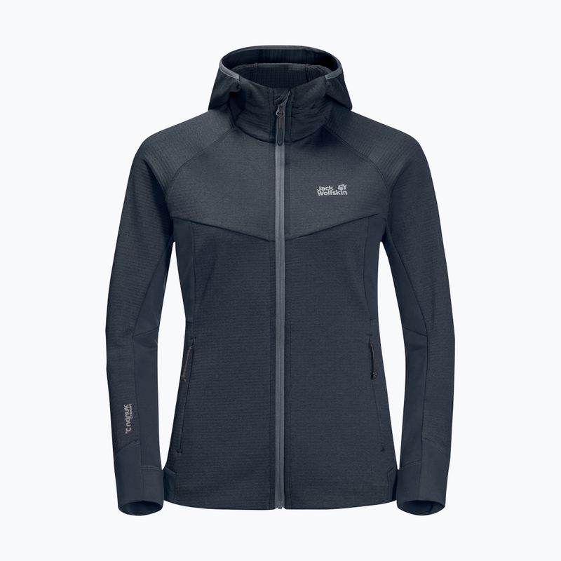Moteriški vilnoniai marškiniai Jack Wolfskin Hydro Grid Fleece pilka 1709911 9