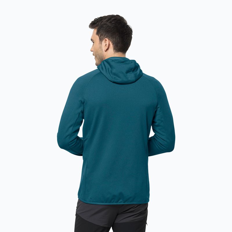 Vyriški Jack Wolfskin Hydro Grid Hooded FZ vilnoniai marškinėliai su gobtuvu mėlyna 1710002 2