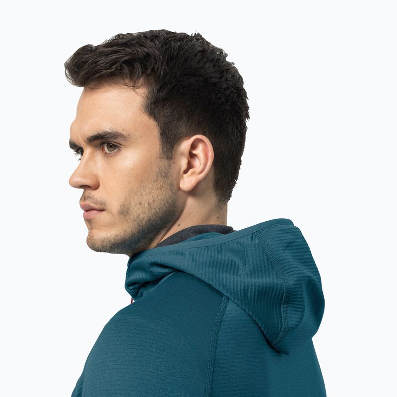 Vyriški Jack Wolfskin Hydro Grid Hooded FZ vilnoniai marškinėliai su gobtuvu mėlyna 1710002 4