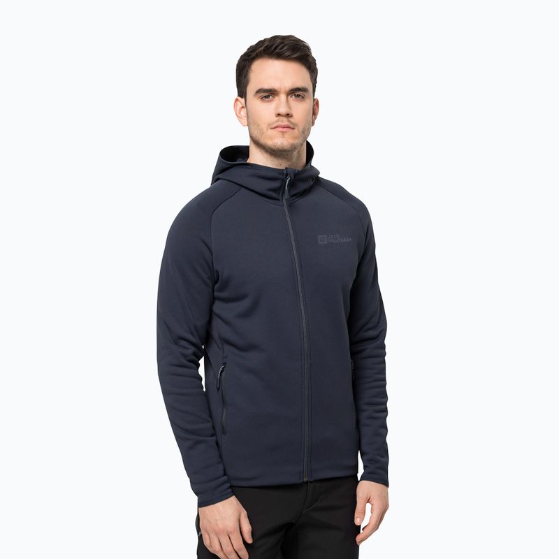 Jack Wolfskin vyriški vilnoniai megztiniai Baiselberg tamsiai mėlyni 1710541