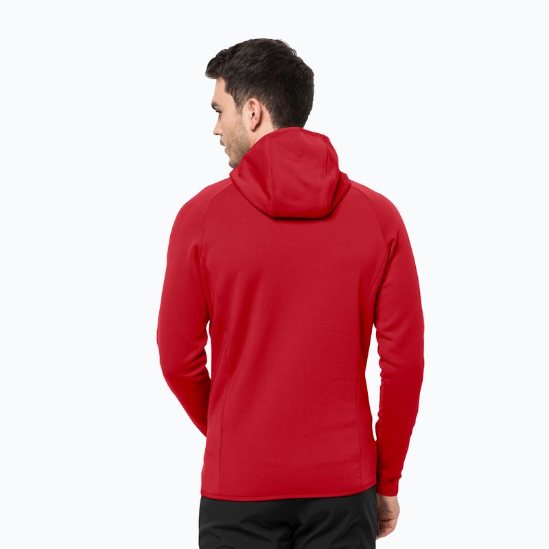 Jack Wolfskin vyriškas vilnonis megztinis Baiselberg raudonas 1710541 2