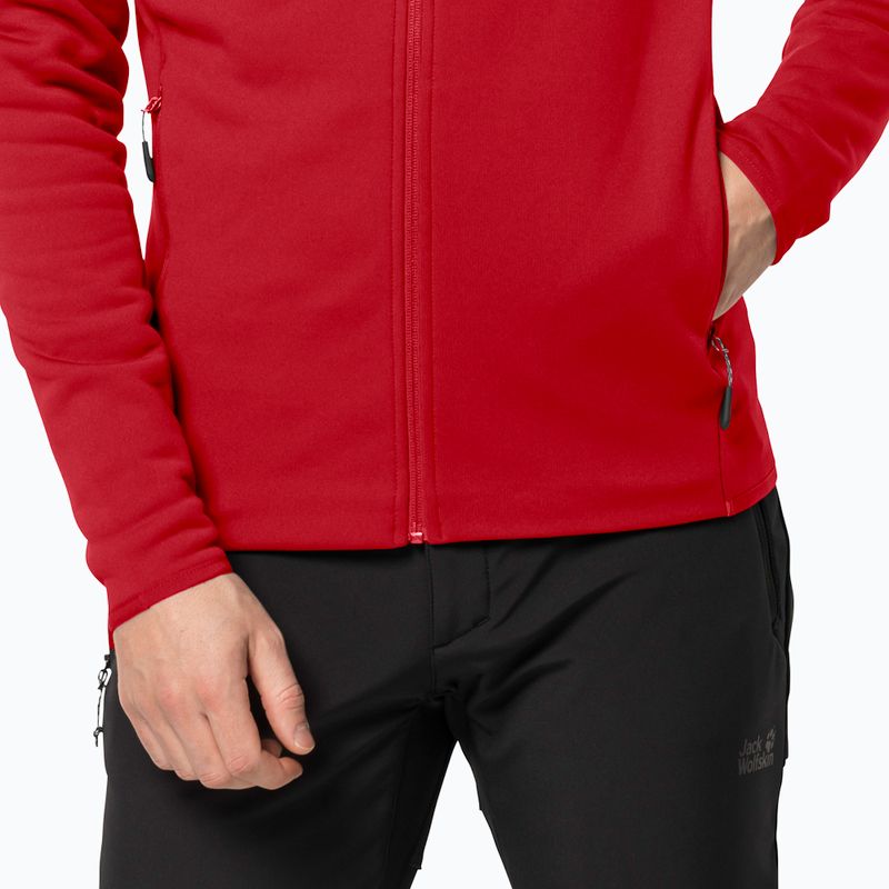 Jack Wolfskin vyriškas vilnonis megztinis Baiselberg raudonas 1710541 4