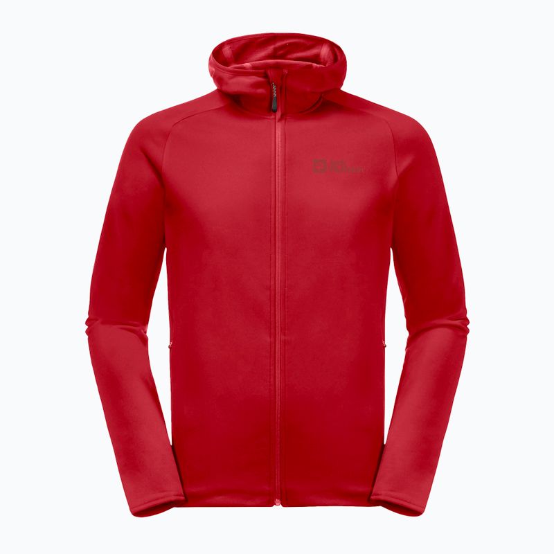 Jack Wolfskin vyriškas vilnonis megztinis Baiselberg raudonas 1710541 5