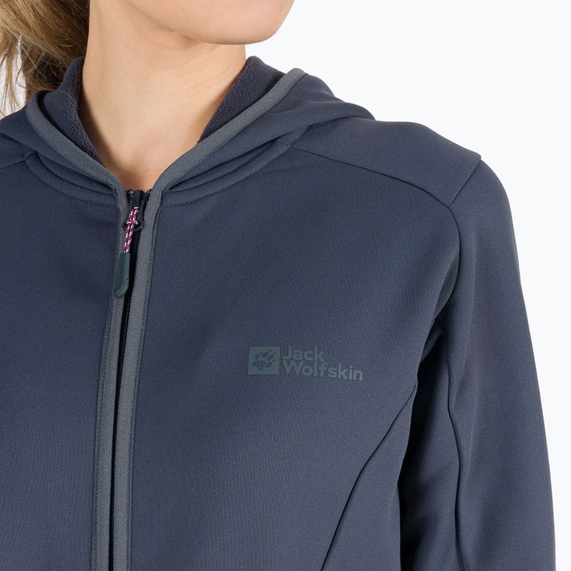 Jack Wolfskin moteriškas vilnonis džemperis Baiselberg pilkas 1710771 5