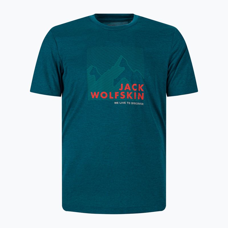Vyriški marškinėliai Jack Wolfskin Hiking Graphic mėlyni 1808761_4133 4