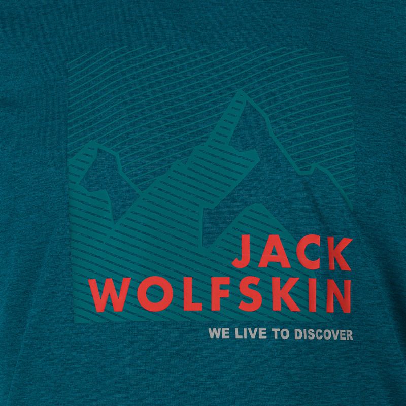 Vyriški marškinėliai Jack Wolfskin Hiking Graphic mėlyni 1808761_4133 6