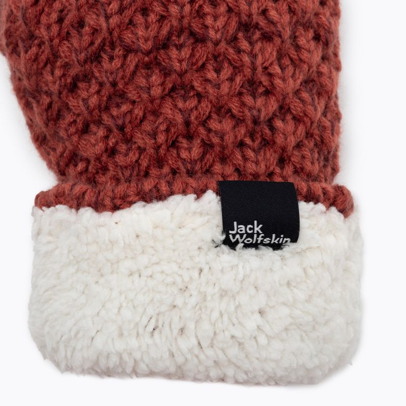 Jack Wolfskin moteriškos žieminės pirštinės Highloft Knit raudonos spalvos 1908001_3067_003 4