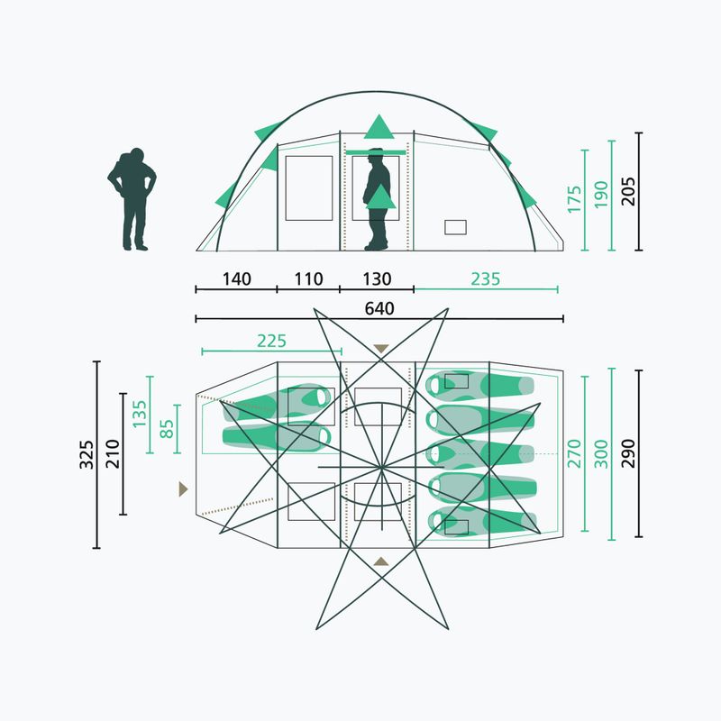 Palapinė stovyklavimui Jack Wolfskin Travel Lodge RT white pepper 2