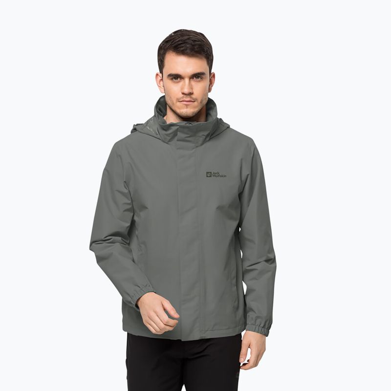 Jack Wolfskin vyriška striukė nuo lietaus Stormy Point 2L žalia 1111142