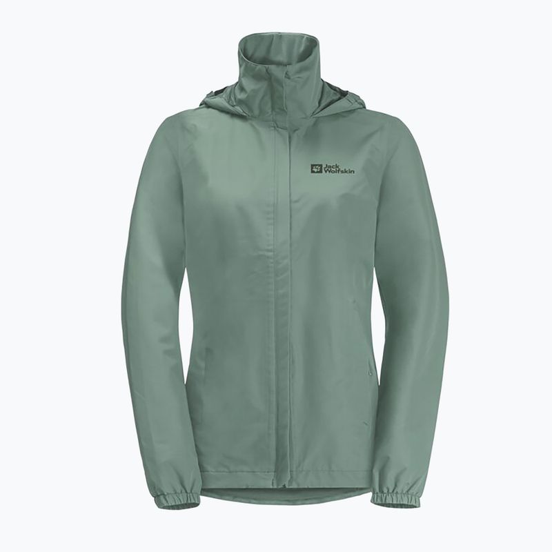 Jack Wolfskin moteriška lietaus striukė Stormy Point 2L žalia 1111202 10