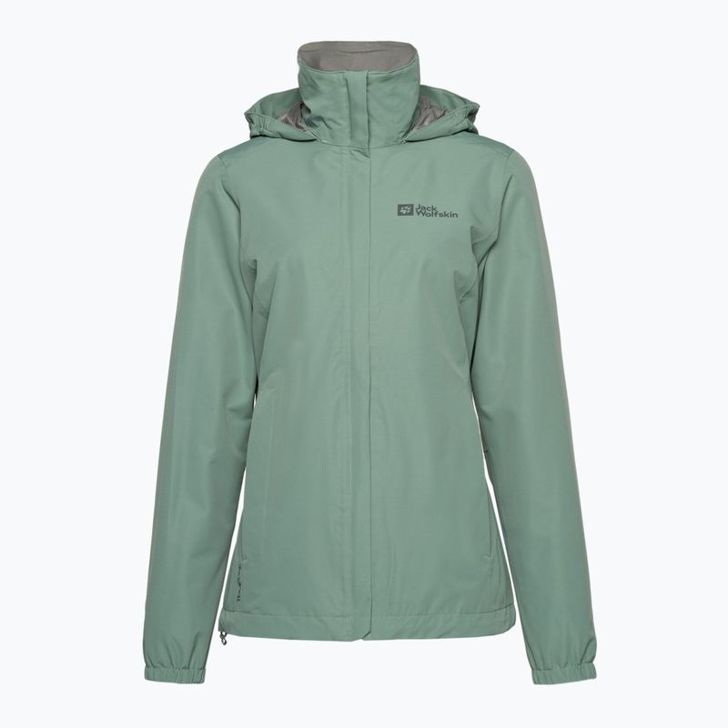 Jack Wolfskin moteriška lietaus striukė Stormy Point 2L žalia 1111202 6
