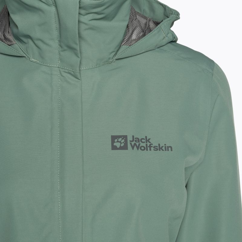 Jack Wolfskin moteriška lietaus striukė Stormy Point 2L žalia 1111202 8