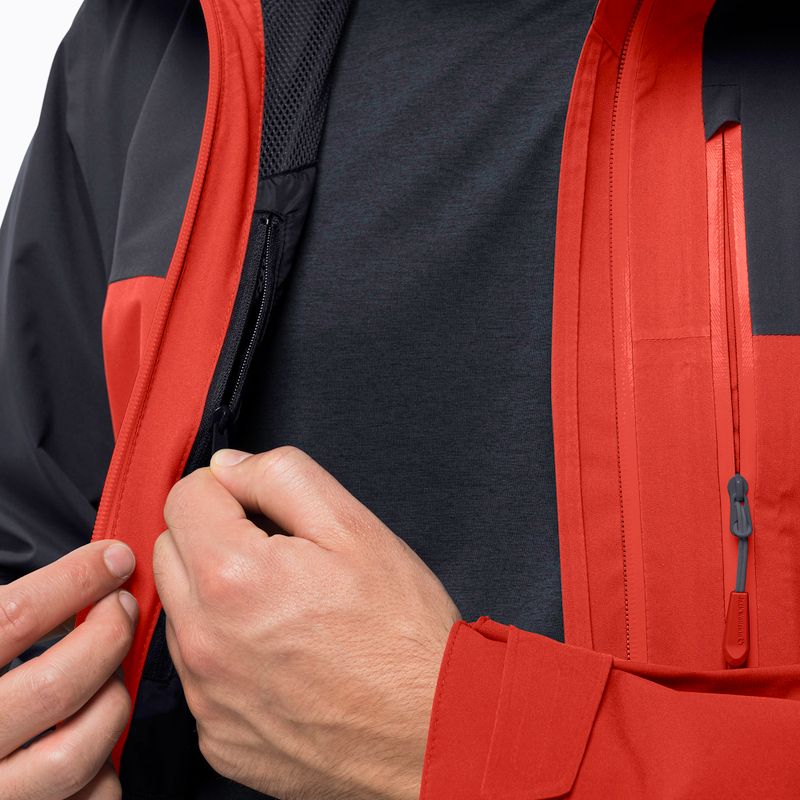 Jack Wolfskin vyriška lietaus striukė Go Hike raudona 1114051 4