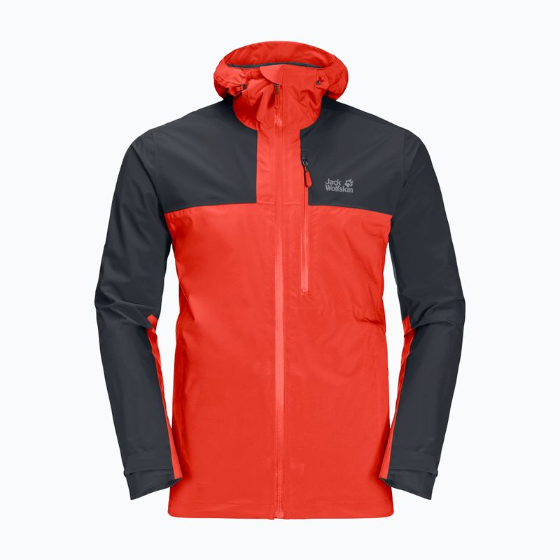 Jack Wolfskin vyriška lietaus striukė Go Hike raudona 1114051 7
