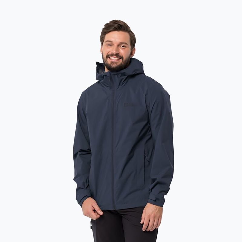 Jack Wolfskin vyriška striukė nuo lietaus Elsberg 2.5L mėlyna 1115881_1010_002