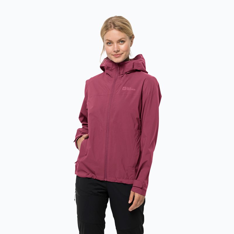 Jack Wolfskin moteriška striukė nuo lietaus Elsberg 2.5L raudona 1115951_2198_005
