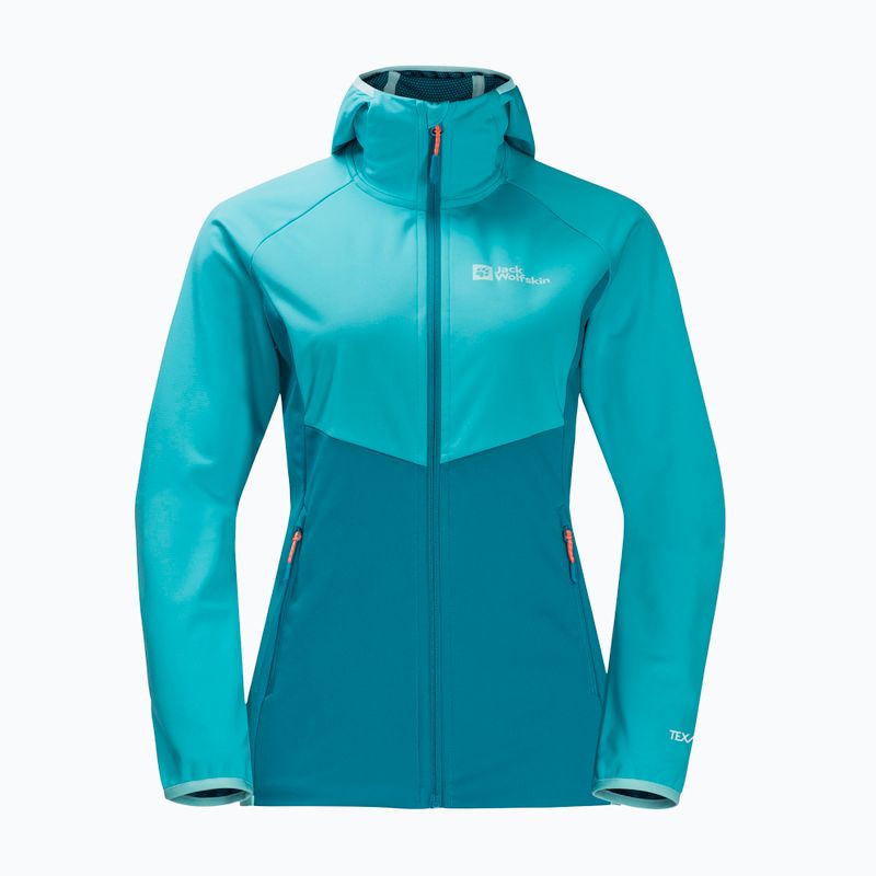 Jack Wolfskin moteriška Go Hike Softshell striukė mėlyna 1306862 4