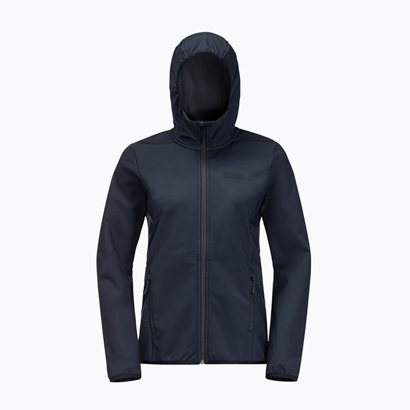 Moteriška softshell striukė Jack Wolfskin Bornberg Hoody navy blue 1307691 8