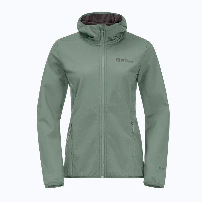 Moteriška softshell striukė Jack Wolfskin Bornberg Hoody žalia 1307691 4