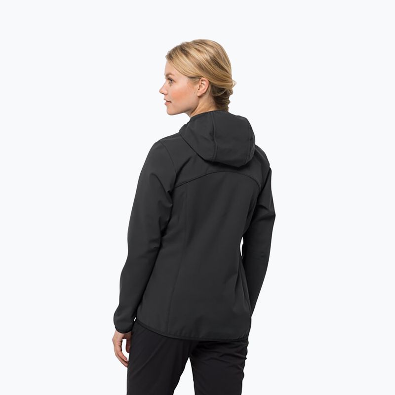 Jack Wolfskin Bornberg Hoody moteriška softshell striukė juoda 1307691 2