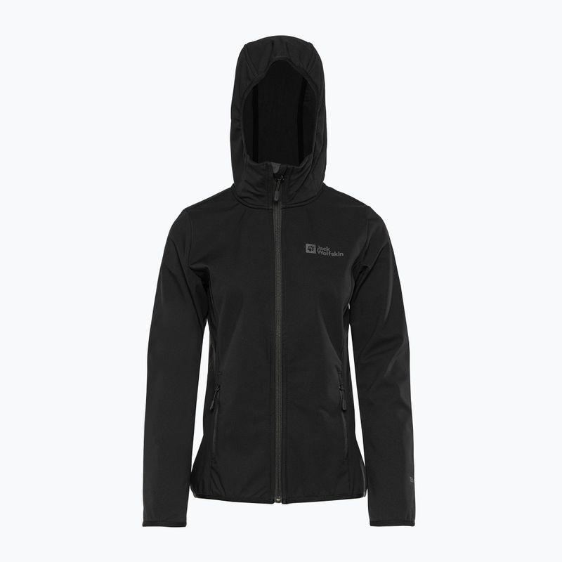 Jack Wolfskin Bornberg Hoody moteriška softshell striukė juoda 1307691 4