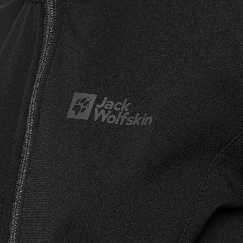 Jack Wolfskin Bornberg Hoody moteriška softshell striukė juoda 1307691 6