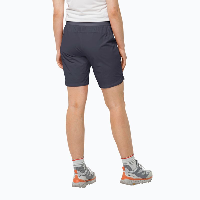 Jack Wolfskin Hilltop Trail pilkos spalvos moteriški trekingo šortai 1505462 2