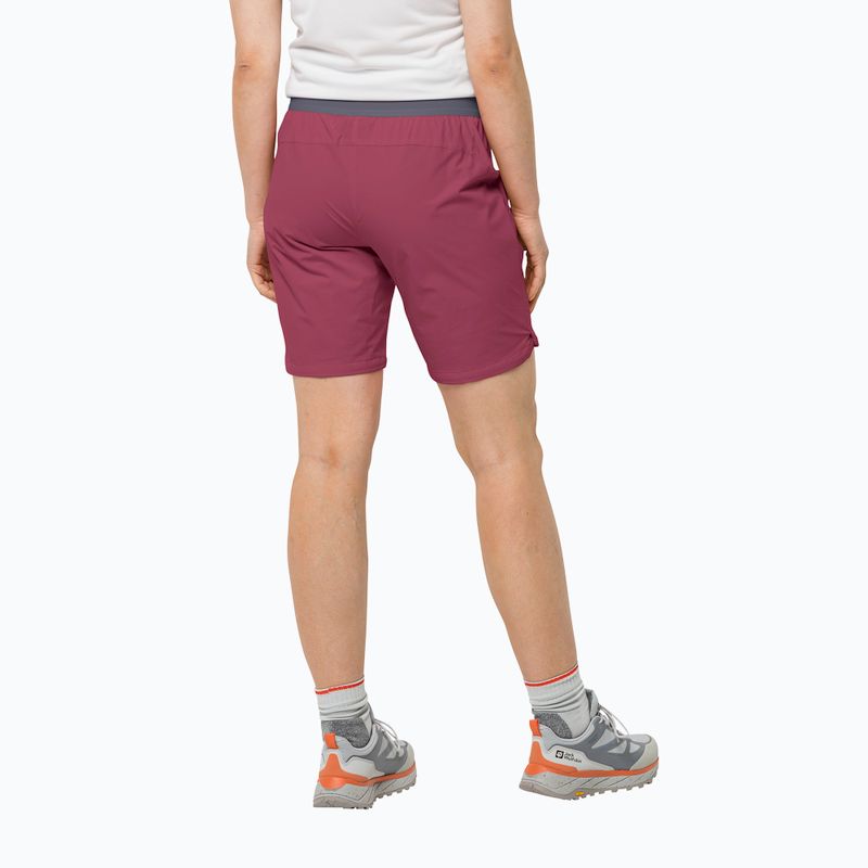 Jack Wolfskin Hilltop Trail moteriški trekingo šortai raudoni 1505462 2