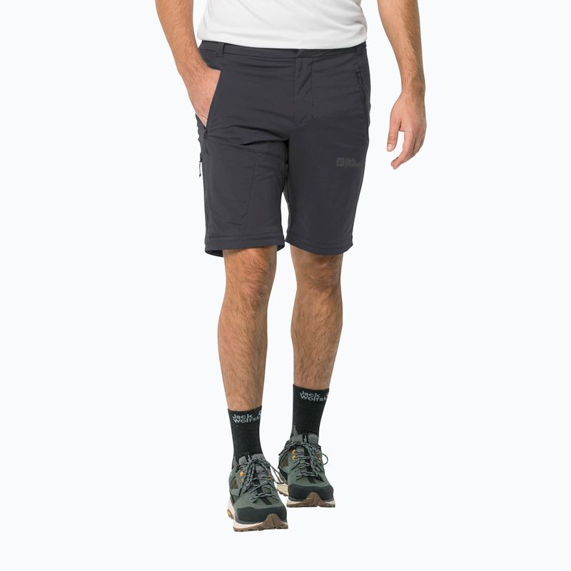 Vyriškos minkštos kelnės Jack Wolfskin Glastal Zip Away pilka 1508301 5