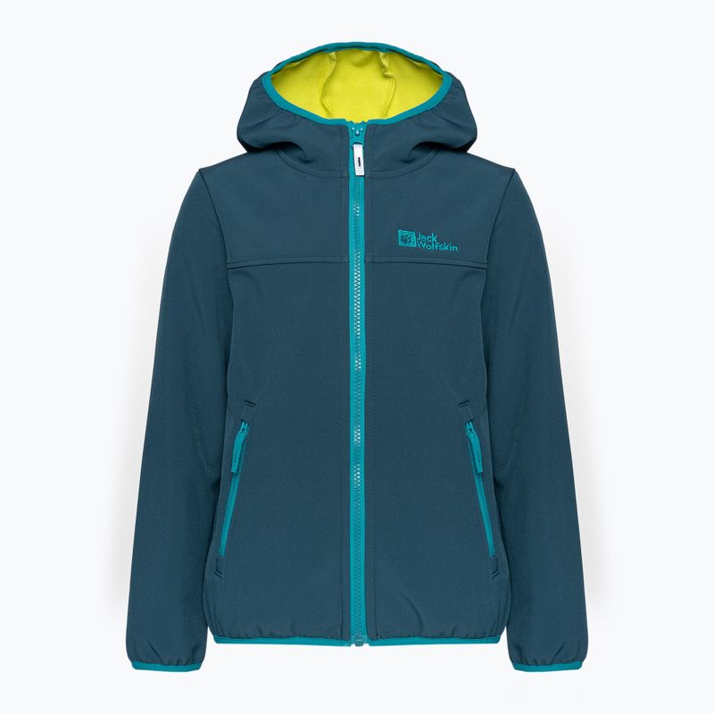 Jack Wolfskin Fourwinds Striukė Vaikiška softshello striukė tamsiai mėlyna 1608011