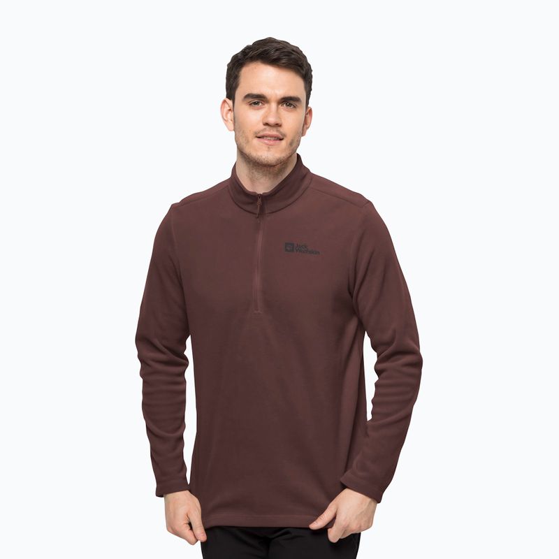 Jack Wolfskin vyriški sportiniai marškinėliai Taunus HZ kaštoninės spalvos 1709522