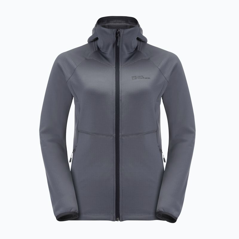 Jack Wolfskin moteriška trekingo striukė Kolbenberg Hooded FZ grey 1711071 5