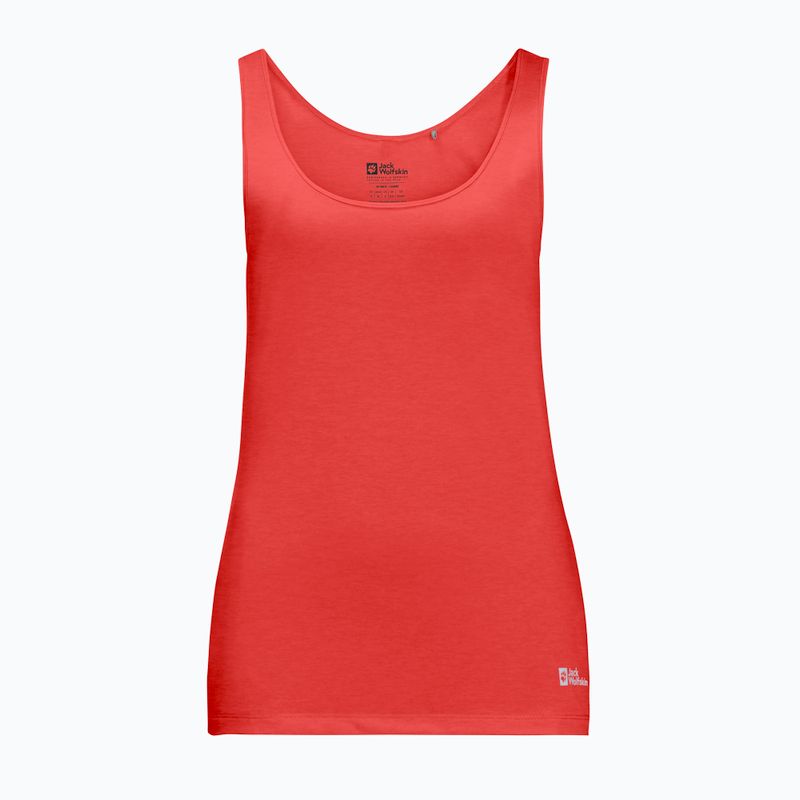 Jack Wolfskin moteriški trekingo marškinėliai Pack & Go Tank orange 1807283 3