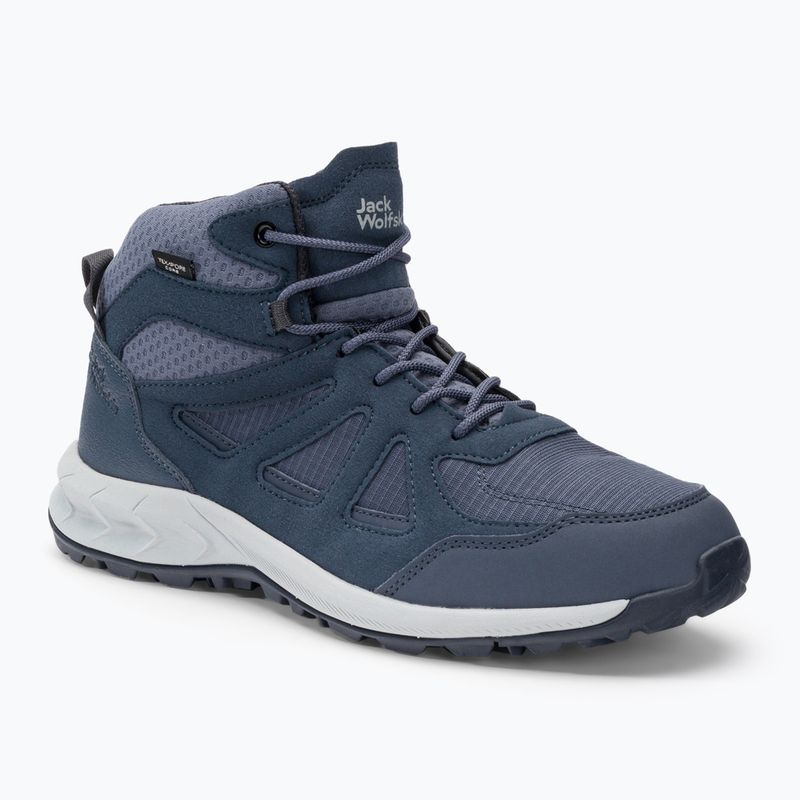 Jack Wolfskin moteriški trekingo batai Woodland 2 Texapore Mid navy blue 4051331