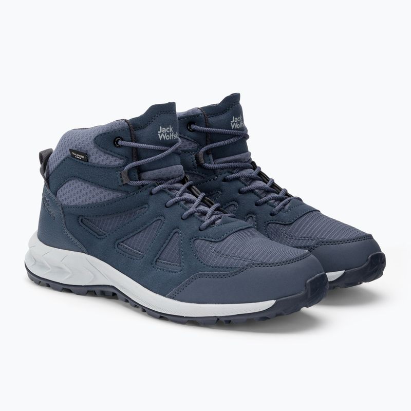 Jack Wolfskin moteriški trekingo batai Woodland 2 Texapore Mid navy blue 4051331 4