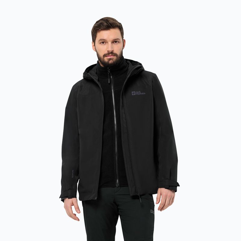 Vyriška striukė 3in1 Jack Wolfskin Taubenberg 3In1 black 6001 3
