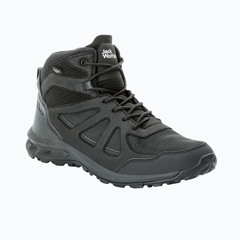 Vyriški žygio batai Jack Wolfskin Woodland 2 Texapore Mid black 8