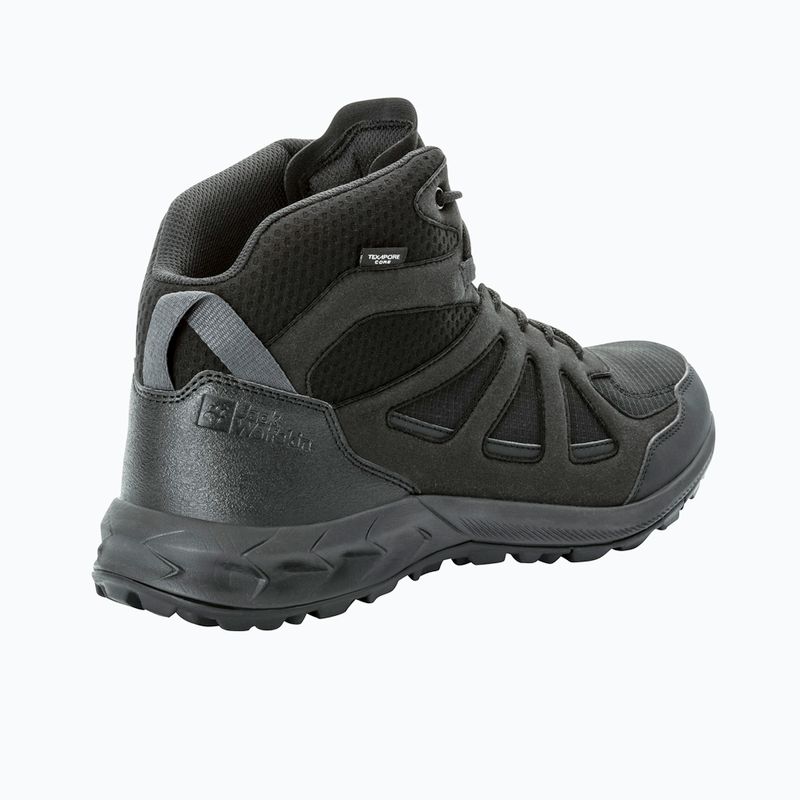 Vyriški žygio batai Jack Wolfskin Woodland 2 Texapore Mid black 9